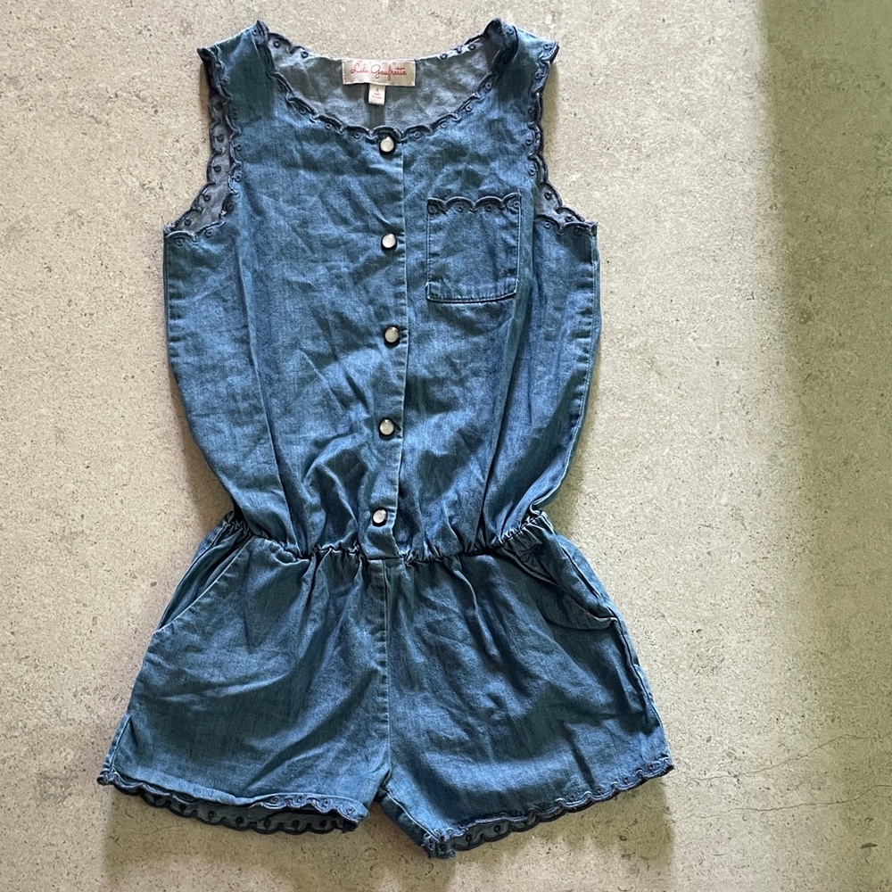 Lili Gaufrette Blue Denim Kids One Piece